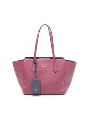 Gucci Tote Bag Swing Purple Blue Leather Medium